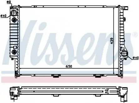 Фото Радіатор, система охолодження двигуна NISSENS (60748A) зображення 1