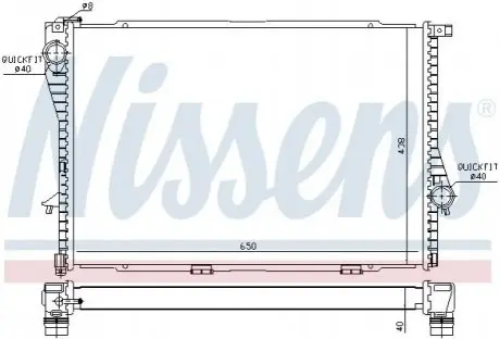 Радиатор, охлаждение двигателя NISSENS 60754A