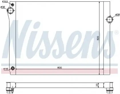 Радиатор, охлаждение двигателя NISSENS 60768 Купить в Украине