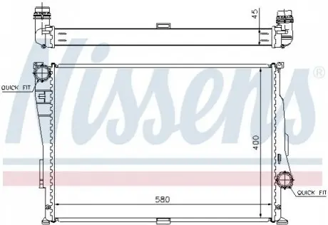 Радиатор, охлаждение двигателя NISSENS 60806