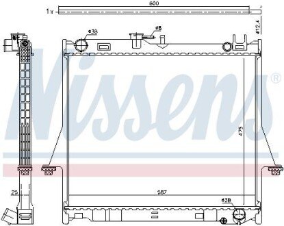 Радіатор D-MAX 02-.. NISSENS 60856