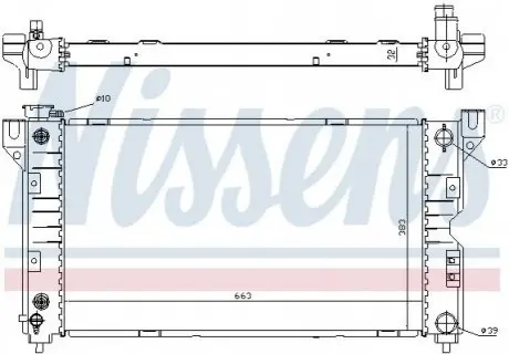 Радіатор, система охолодження двигуна NISSENS 60984