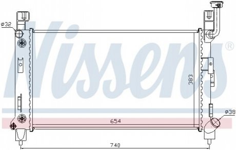 Радиатор, охлаждение двигателя NISSENS 60992