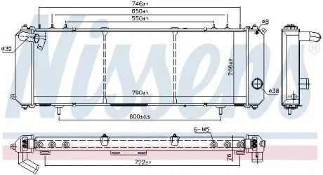 Радіатор, система охолодження двигуна NISSENS 61008 Купити в Україні