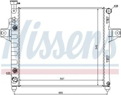 Радіатор двигуна (акпп/мкпп) JEEP GRAND CHEROKEE II 4.0 04.99-09.05 NISSENS 61009 Купити в Україні