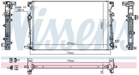 Радіатор охолоджування NISSENS 61040