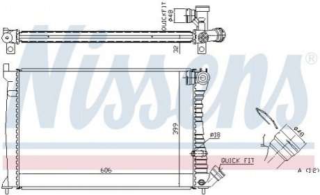 Радіатор охолоджування NISSENS 61398A