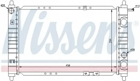 Радіатор, система охолодження двигуна NISSENS 61653 Купити в Україні