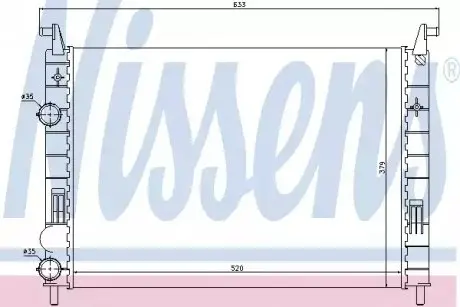 Радіатор, система охолодження двигуна NISSENS 61683 Купити в Україні