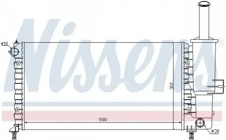Радіатор, система охолодження двигуна NISSENS 61764