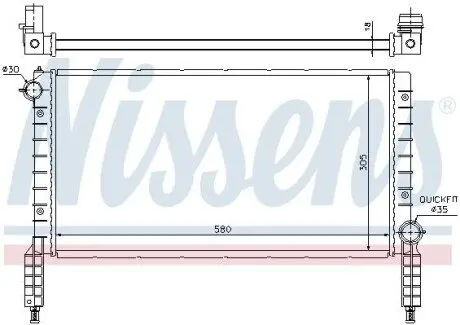 Радіатор, система охолодження двигуна NISSENS 61768 Купити в Україні