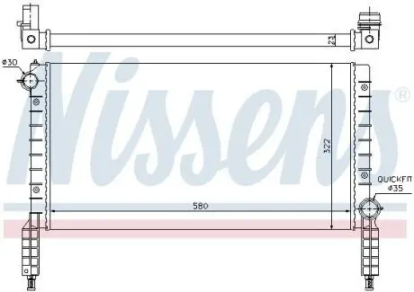 Радиатор охлаждения NISSENS 61769 Купить в Украине