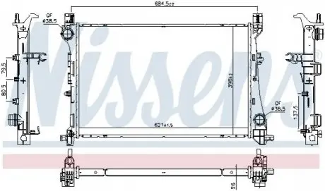 Радіатор, система охолодження двигуна NISSENS 617869 Купити в Україні