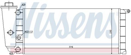 Радиатор, охлаждение двигателя NISSENS 61837