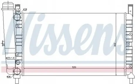 Радиатор охлаждения NISSENS 61852 Купить в Украине