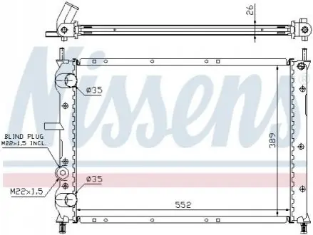 Радіатор, система охолодження двигуна NISSENS 61879A