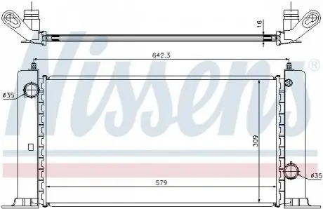 Радіатор, система охолодження двигуна NISSENS 61883A Купити в Україні
