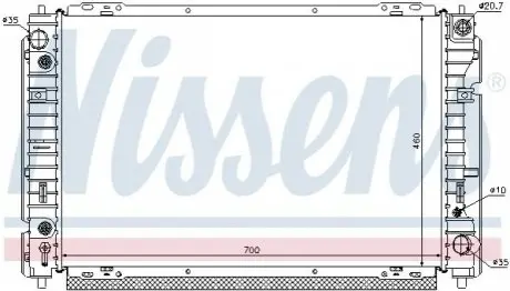 Радіатор, система охолодження двигуна NISSENS 62004 Купити в Україні