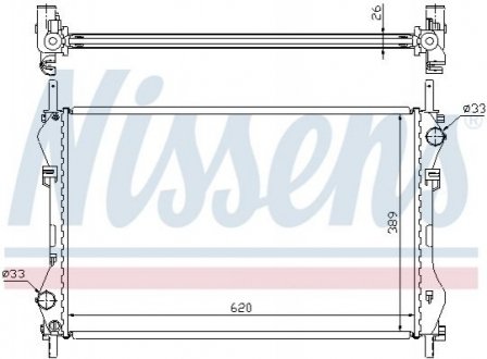 Радіатор охолодження NISSENS 62044A