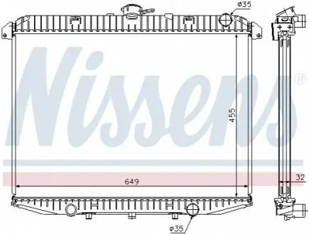 Радиатор, охлаждение двигателя NISSENS 62070A