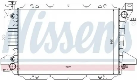 Радиатор, охлаждение двигателя NISSENS 620981