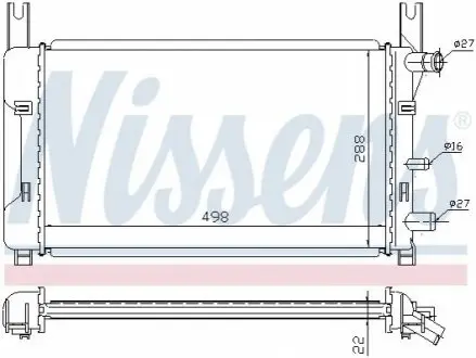 Радиатор, охлаждение двигателя NISSENS 62121A