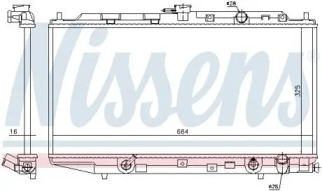 Радіатор, система охолодження двигуна NISSENS 622551
