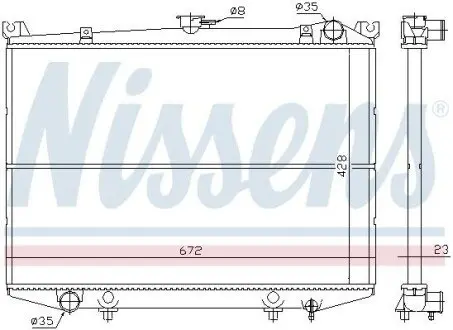 Радиатор охлаждения NISSENS 62988