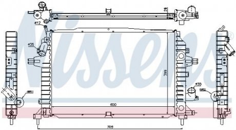 Радіатор, охолодження двигуна NISSENS 630705