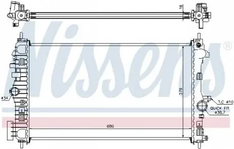 Радиатор, охлаждение двигателя NISSENS 630718 Купить в Украине