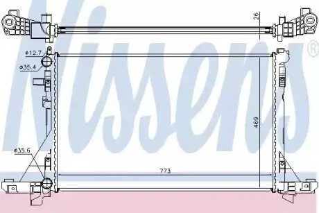 Радіатор, система охолодження двигуна NISSENS 630732 Купити в Україні
