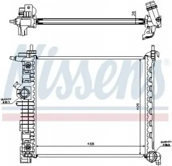 Радиатор, охлаждение двигателя NISSENS 630737 Купить в Украине