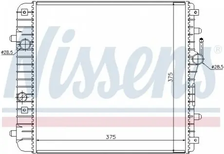 Радиатор, охлаждение двигателя NISSENS 630738