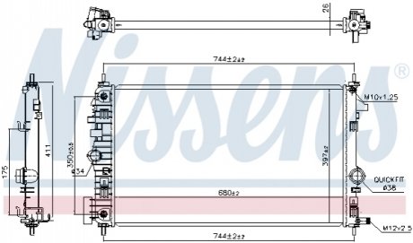 Радиатор двигателя NEW_022019 NISSENS 630769