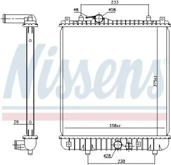 Радиатор двигателя OPEL AGILA A 1.0/1.2 09.00-12.07 NISSENS 630787