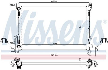 Радіатор охолодження NISSENS 630803