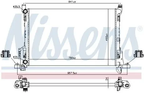 Радиатор охлаждения NISSENS 630803 Купить в Украине