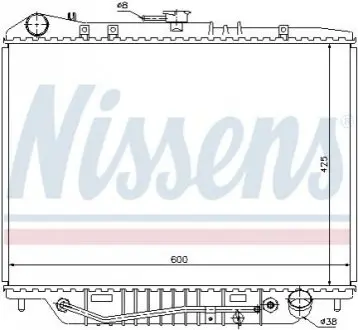 Радиатор, охлаждение двигателя NISSENS 63117