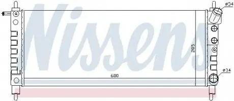 Радіатор, система охолодження двигуна NISSENS 63297