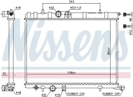 Радіатор, система охолодження двигуна NISSENS 63502A Купити в Україні