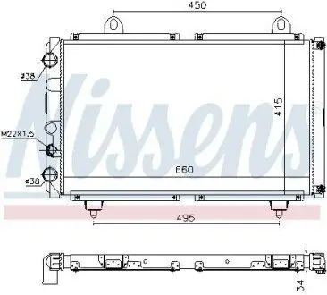 Радиатор NISSENS 63558 Купить в Украине