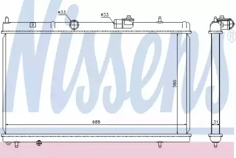 Радіатор, система охолодження двигуна NISSENS 636013 Купити в Україні