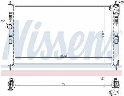 Радіатор охолоджування NISSENS 636033