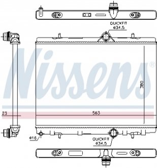 Основной радиатор (двигателя) NISSENS 636043