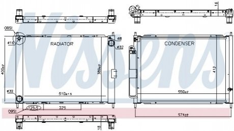 Радиатор кондиционера - (8200134606, 8200149953, 8200289181) NISSENS 637625 (фото 1)