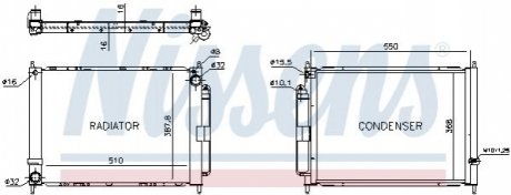 Радіатор кондиціонера (з осушувачем) NISSENS 637636 (фото 1)