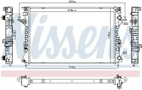 Радіатор, система охолодження двигуна NISSENS 637642 Купити в Україні
