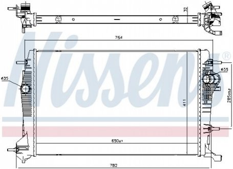 Радиатор GRAND SCENIC 09- NISSENS 637648