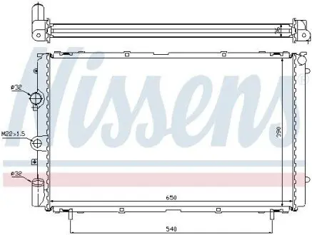 Радіатор двигуна OPEL ARENA RENAULT TRAFIC 1.9D 01.97-12.01 NISSENS 63796