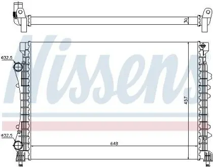 Радіатор, система охолодження двигуна NISSENS 63815